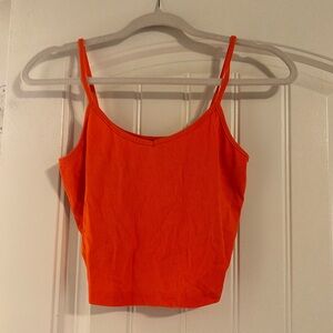 SHEIN neon orange crop top size medium